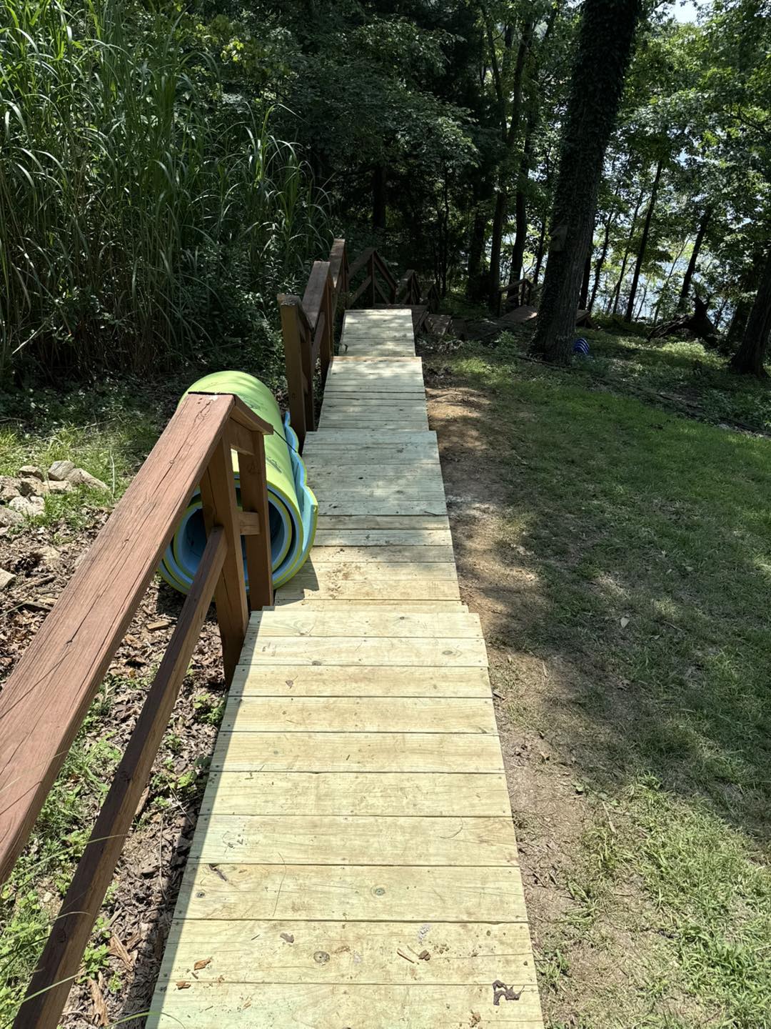 Completed boardwalk to waterfront