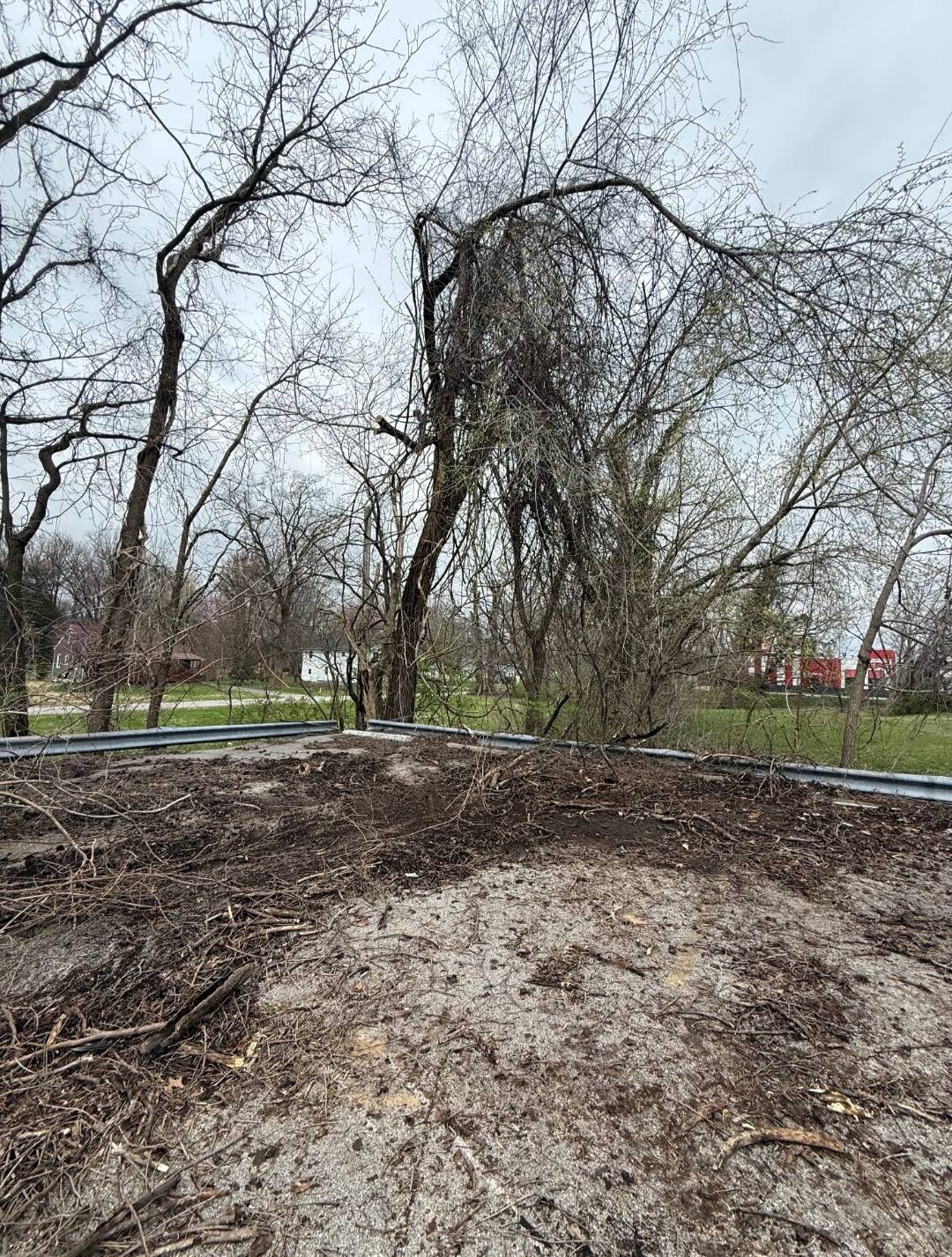 Commercial landscaping in progress